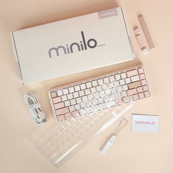ゲーミングキーボード Minilo Mendozae(英語配列) ピンク vm-vxh67-a062-gr-gpro2-silver [有線 /USB]