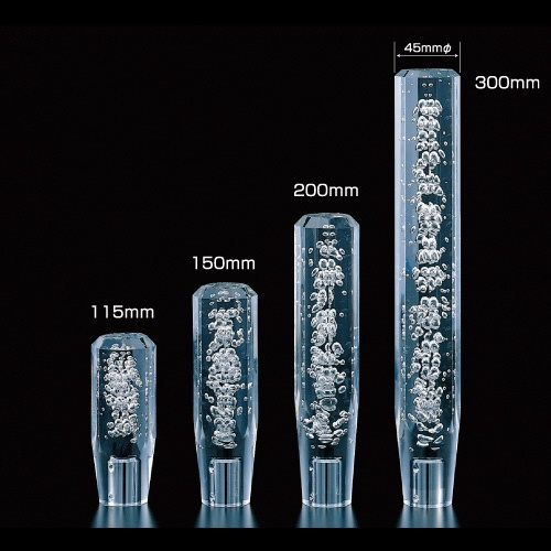 SSスケルトンシフトノブ（クリスタル泡入りショートシフトノブ）6X1.0/8X1.25/10X1.25/12X1.25