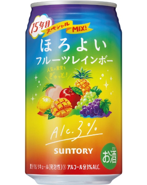 数量限定] ほろよい フルーツレインボー 3度 350ml 24本【缶チューハイ】 サントリー｜Suntory 通販 | ビックカメラ.com