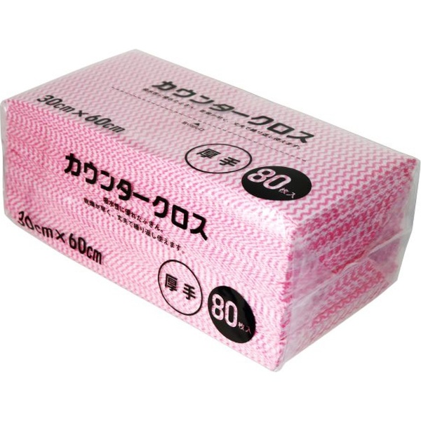 橋本 カウンタークロス（レギュラー）厚手 ピンク （60枚×9袋＝540枚