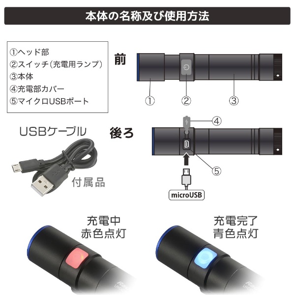 LED充電式ライト ラディウスZ 420ルーメン LH-C42A5 [LED /充電式 