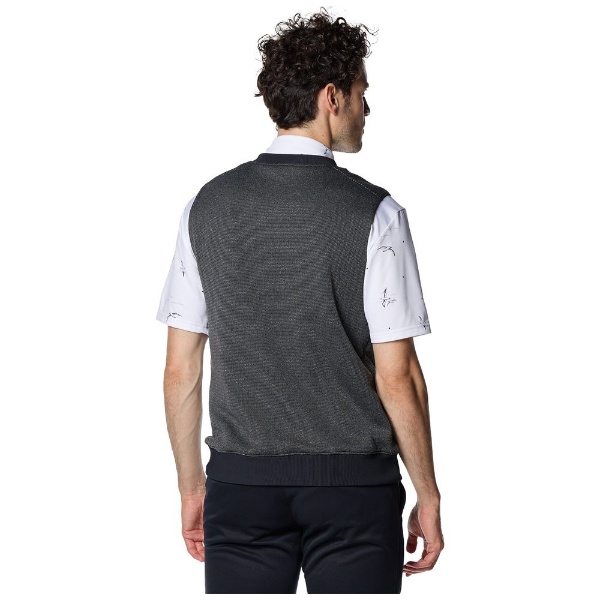 メンズ UAストーム セーターフリース ベスト UA Sweater Fleece Vest(MDサイズ/Black×White) 1381269  【返品交換不可】