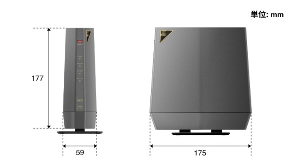 Wi-Fiルーター 2401+2401+573Mbps AirStation チタニウムグレー WSR-5400XE6 [Wi-Fi 6E ...