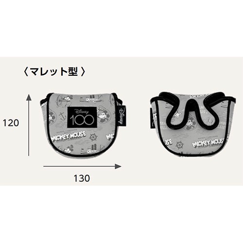 ディズニー Disney 100周年 パターカバー マレット型【数量限定】(モノクロ)73220-430-033