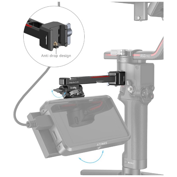 DJI RS 2 / RSC 2 / RS 3 / RS 3 Pro /RS 3 mini用モニターマウント3026B SR3026B