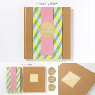 GIFT WRAPPING ALBUM(L) neon yellow GIFT WRAPPING ALBUM(L) neon yellow [ʐ^䎆p]