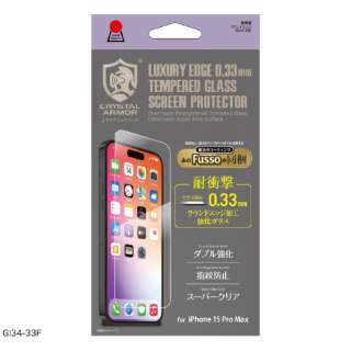iPhone 15 Pro Maxi6.7C`j KXtB NX^A[}[ Fussot Crystal Armor GI34-33F