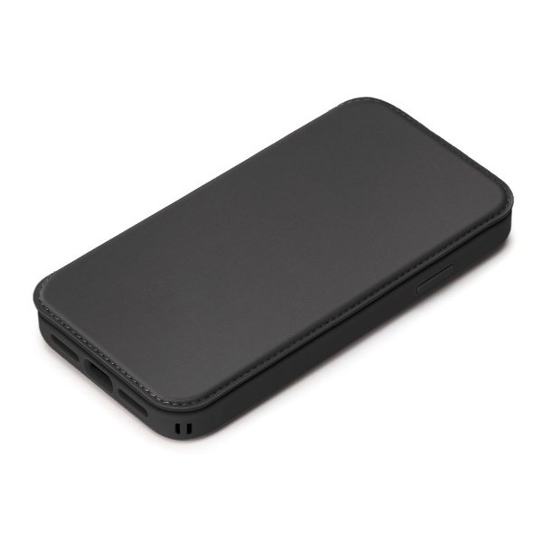 iPhone 15 Pro Max（6.7インチ） ガラスフリップケース ブラック 
