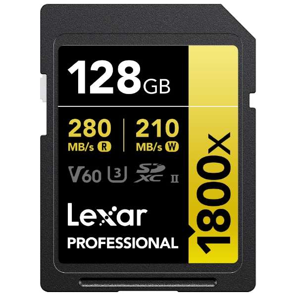 Lexar SDXC卡128GB 1800x UHS-II GOLD U3 V60 LSD1800128G-B1NNJ[Class10/128GB]_1