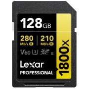 Lexar SDXC卡128GB 1800x UHS-II GOLD U3 V60 LSD1800128G-B1NNJ[Class10/128GB]