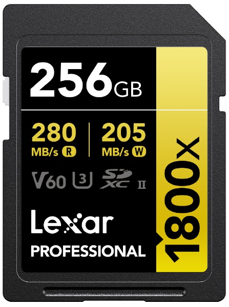Lexar SDXC 256GB 1800x UHS-II GOLD U3 V60 LSD1800256G-B1NNJ [Class10 /256GB]