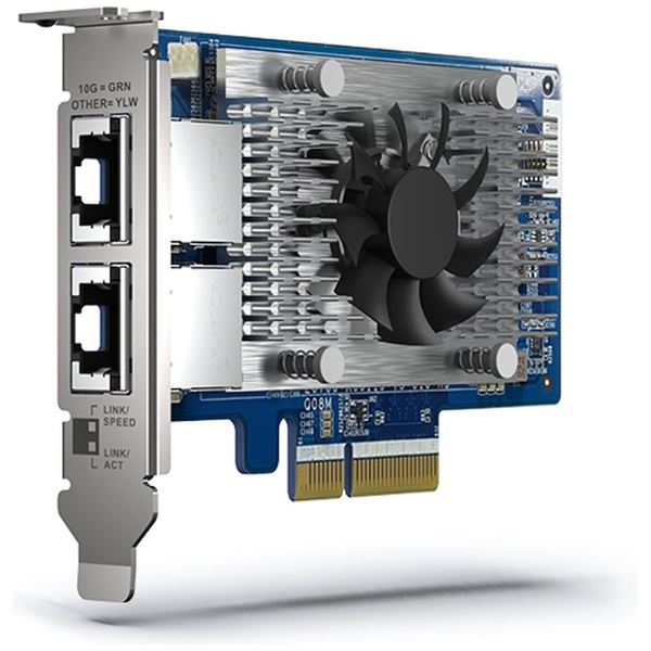 QNAP NAS用 ネットワーク拡張カード Dual-port、5-speed 10 GbE QXG-10G2T-X710
