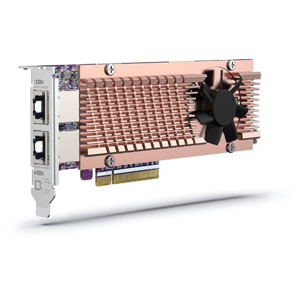 QNAP NAS ĥ Dual M.2 2280 PCI Express 4.0 NVMe SSD &dual-port 10GbE QM2-2P410G2T