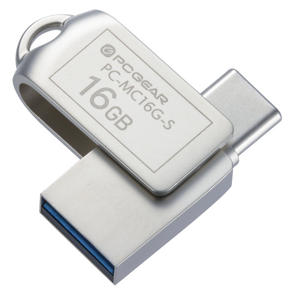 USBメモリ PCGEAR(Android//Mac/Windows) PC-MC16G-S [16GB /USB