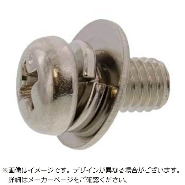 M3X6 ( )ｱﾌﾟｾｯﾄP=1 組み込みねじ 鉄(標準) 三価ﾎﾜｲﾄ - ネジ・釘・金属素材