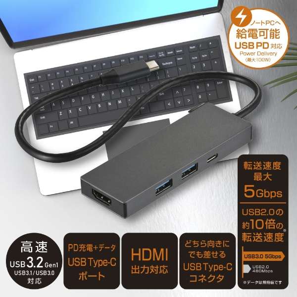 fϊA_v^ [USB-C IXX HDMI /USB-A2{USB-CXd /USB Power DeliveryΉ /100W] 4KΉ(Mac/Windows) PC-SHMPC11-H_5