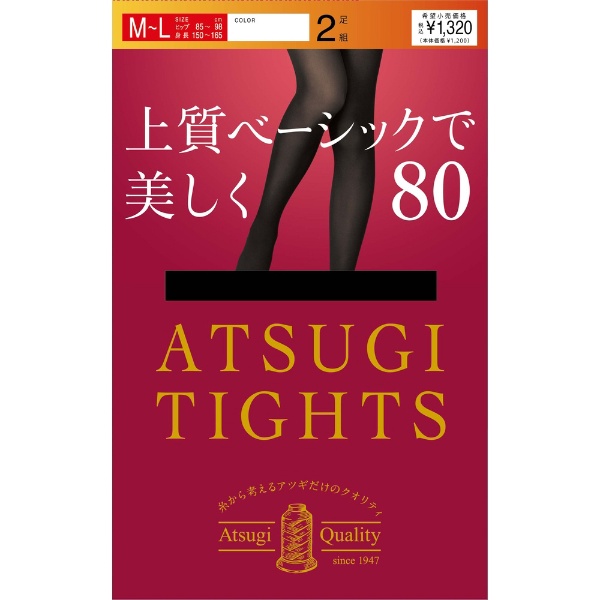 ATSUGI TIGHTS ١å80ǥˡ륿 2­ M-L ֥å FP12812P