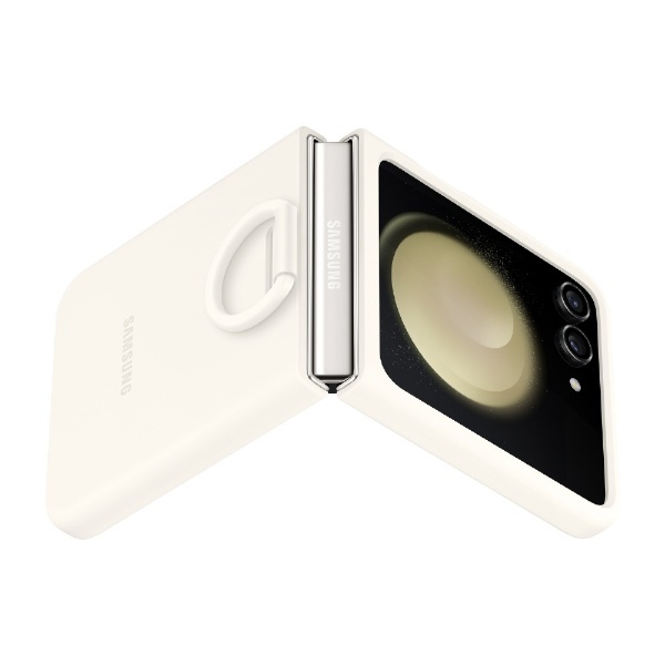 サムスン純正ケース Galaxy Z Flip5 Silicone Case with Ring（Cream） クリーム EF-PF731TUEGJP  GALAXY｜ギャラクシー 通販