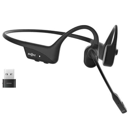 ブルートゥースイヤホン 耳かけ型 骨伝導 OpenComm2 UC USB-A Black SKZ-EP-000023 [骨伝導  /Bluetooth対応]