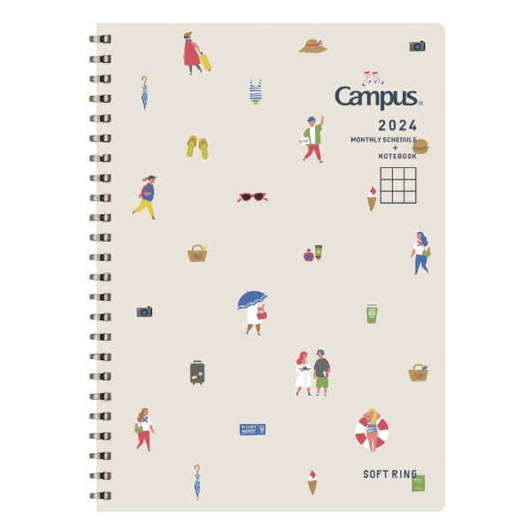2024ǯ Campus SOFT RING Diary(ѥեȥ󥰥꡼) ĢA5 [ޥ󥹥꡼/12/˻Ϥޤ] ԥ