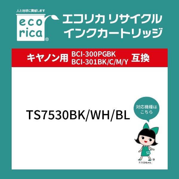 互換リサイクルインクカートリッジ [キヤノン BCI-301+300/5MP] 5色BOX品 ECI-C301-5P エコリカ｜ecorica 通販 