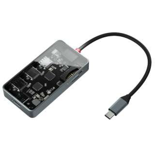 mUSB-C IXX J[hXbg2 / HDMI / USB-A3 / USB-C] USB PDΉ 100W hbLOXe[V SEE-THROUGH 4 V[X[ SD-CMULTI02-B [USB Power DeliveryΉ]