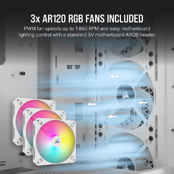 PCケース [ATX /Micro ATX /Mini-ITX] 3000D RGB AIRFLOW ホワイト CC-9011256-WW