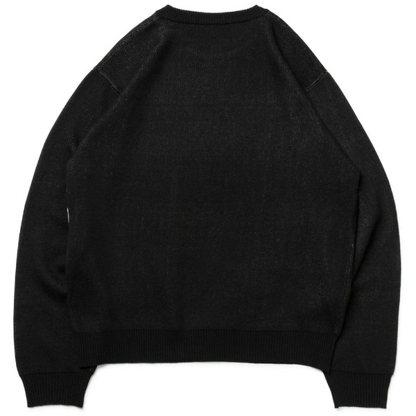 男女兼用 ニットセーター フラッグロゴ (XLサイズ/ブラック)13762716