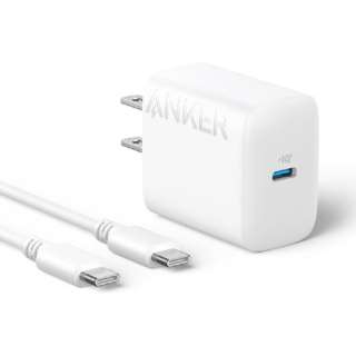 Anker Charger (20W) with USB-C & USB-C ケーブル ホワイト B2347121 [USB Power Delivery対応 /1ポート]