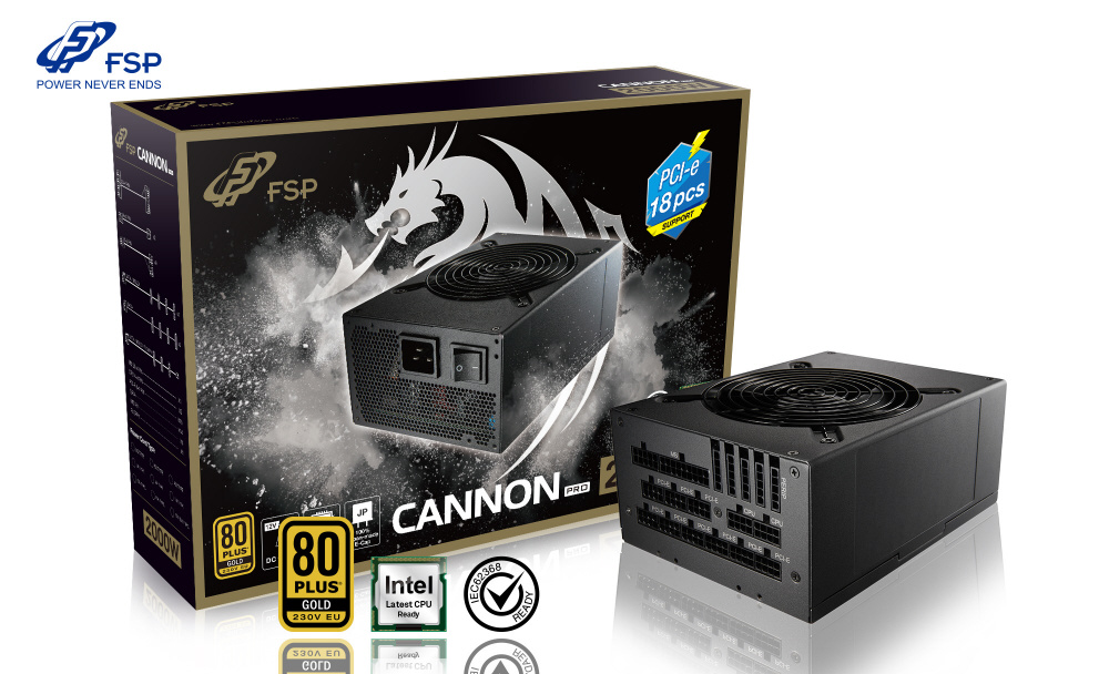 PC電源 CANNON PRO ブラック FSP2000-52AGPBI [2000W /ATX／EPS /Gold] FSP 通販 |  ビックカメラ.com