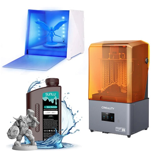 HALOT-MAGESET 3Dプリンター＋二次硬化機＋水洗いレジン ［スターター