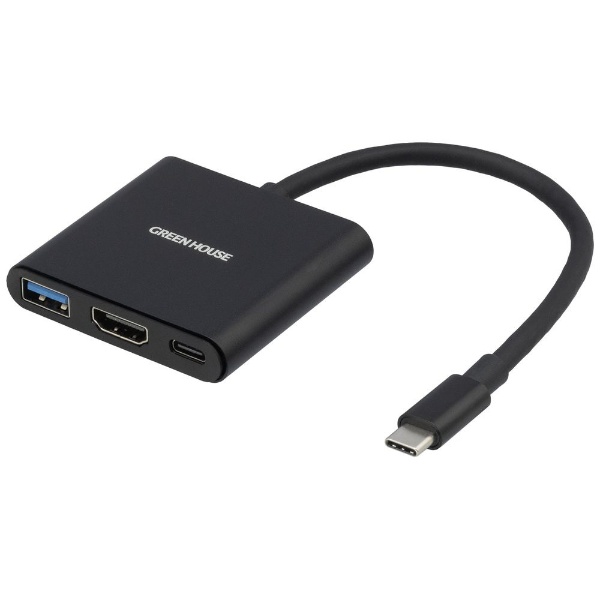 Ѵץ [USB-C ᥹ HDMI /USB-AUSB-C᥹ /USB Power Deliveryб /65W] 4Kб(Chrome/iPadOS/Mac/Windows11б) ֥å GH-MHC3A-BK