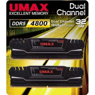 ݃ UM-DDR5-4800(q[gVNt) UM-DDR5D-4800-32GHS [DIMM DDR5 /16GB /2]