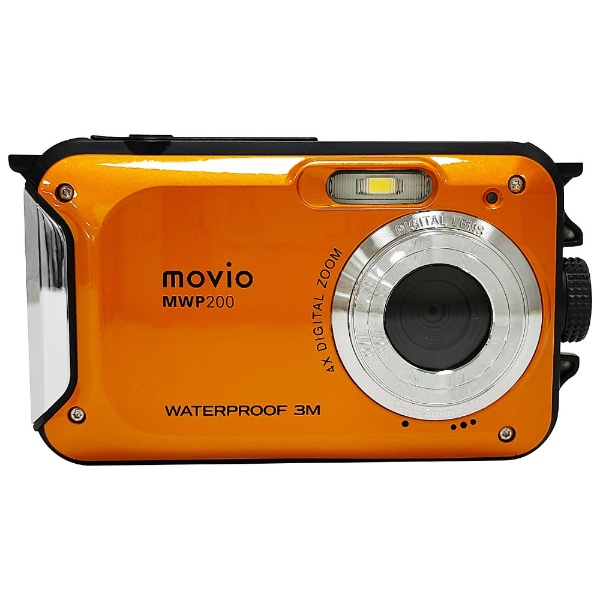防水デジタルカメラ WATERPROOF CAMERA MOVIO オレンジ MWP200 [防水