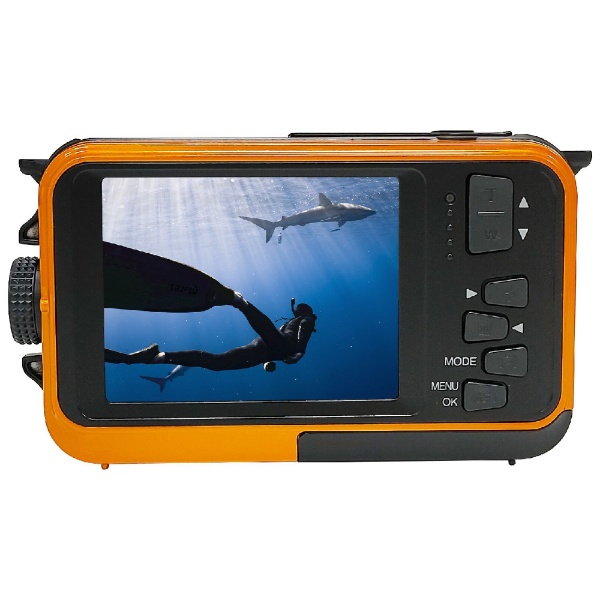 防水デジタルカメラ WATERPROOF CAMERA MOVIO オレンジ MWP200 [防水