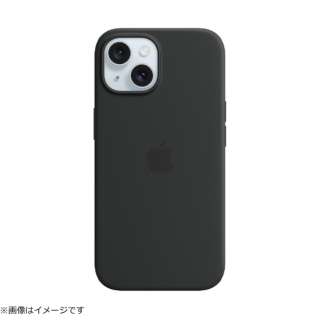 支持MagSafe的iPhone 15硅胶包黑色MT0J3FE/A