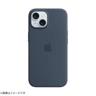 MagSafe対応iPhone 15シリコーンケース - ストームブルー ストームブルー MT0N3FE/A
