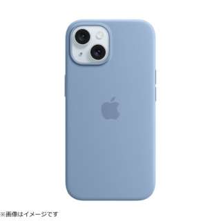 MagSafe対応iPhone 15シリコーンケース ウインターブルー MT0Y3FE/A