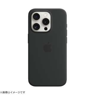 支持MagSafe的iPhone 15 Pro硅胶包黑色MT1A3FE/A