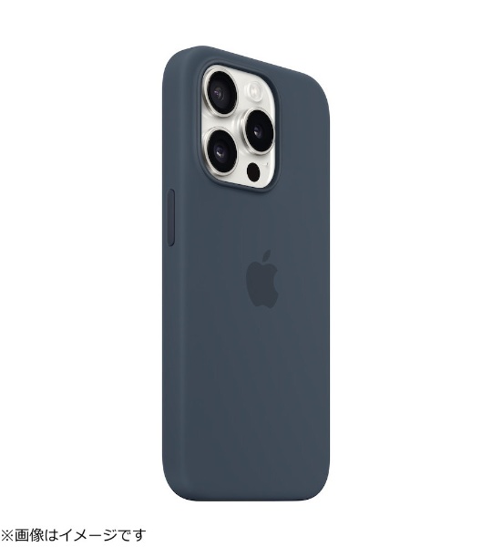 MagSafe対応iPhone 15 Proシリコーンケース ストームブルー MT1D3FE/A