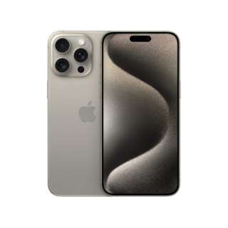 [无SIM]iPhone 15 Pro Max A17 Pro 6.7型库存：256GB双重SIM(nano-SIM和eSIM)MU6R3J/A天然钛