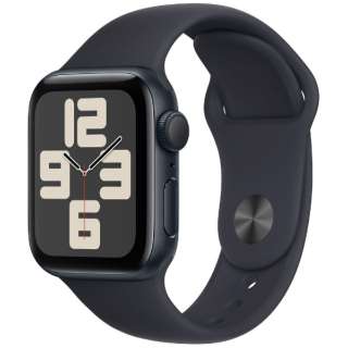 Apple Watch SE（GPSモデル）- 40mmミッドナイトアルミニウムケースとミッドナイトスポーツバンド - S/M MR9X3J/A