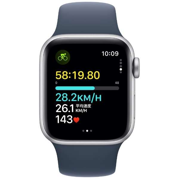 Apple Watch ＳＥ(ＧＰＳ型号)-40mm银铝包和暴风雨蓝色运动带-S/M MRE13J/A_6