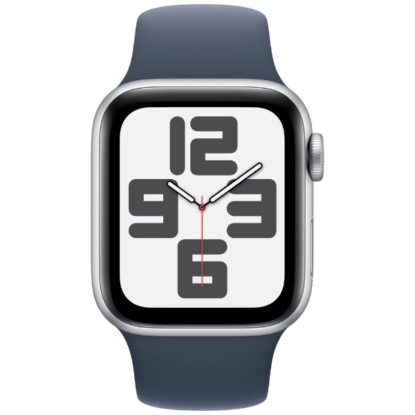 Apple Watch SE（GPSモデル）- 40mmシルバーアルミニウムケースとストームブルースポーツバンド - M/L MRE23J/A