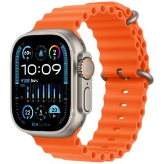 Apple Watch Ultra 2(ＧＰＳ+Cellular型号)-49mm钛包和橙子大海带MREH3J/A