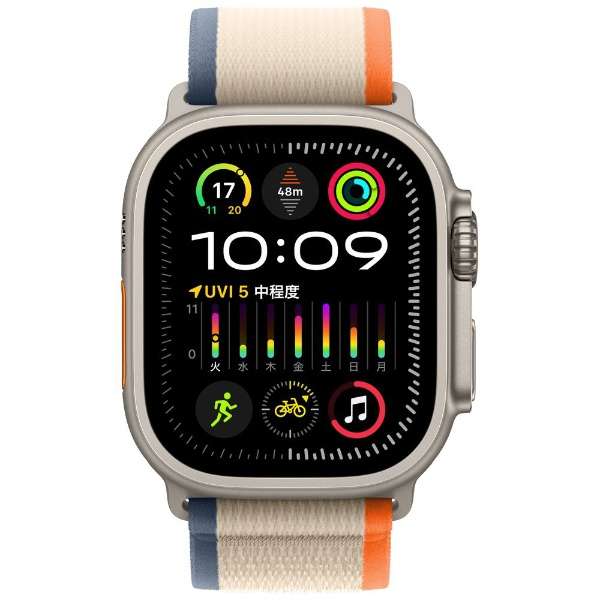 Apple Watch Ultra 2(ＧＰＳ+Cellular型号)-49mm钛包和橙子/浅驼色跟踪循环-S/M MRF13J/A_2