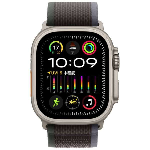 Apple Watch Ultra 2(ＧＰＳ+Cellular型号)-49mm钛包和蓝色/黑色跟踪循环-M/L MRF63J/A_2