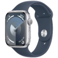 Apple Watch Series 9(ＧＰＳ型号)-45mm银铝包和暴风雨蓝色运动带-M/L MR9E3J/A