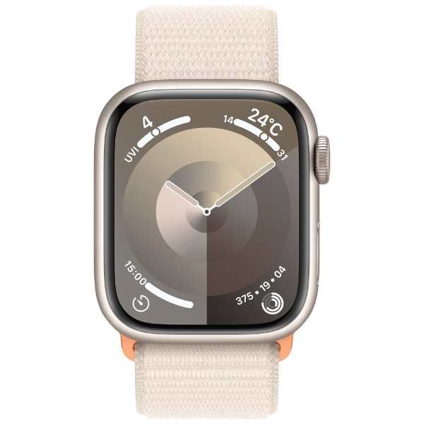 Apple Watch Series 9（GPSモデル）- 41mmスターライトアルミニウム
