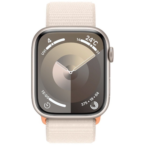 Apple Watch Series 9（GPSモデル）- 45mmスターライトアルミニウム